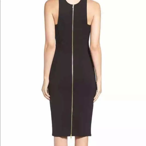 Felicity and Coco NEW Black Zip Up Midi Sheath Dress Size Extra Small - Picture 3 of 11